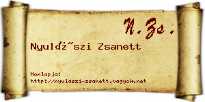 Nyulászi Zsanett névjegykártya