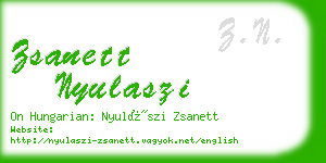 zsanett nyulaszi business card